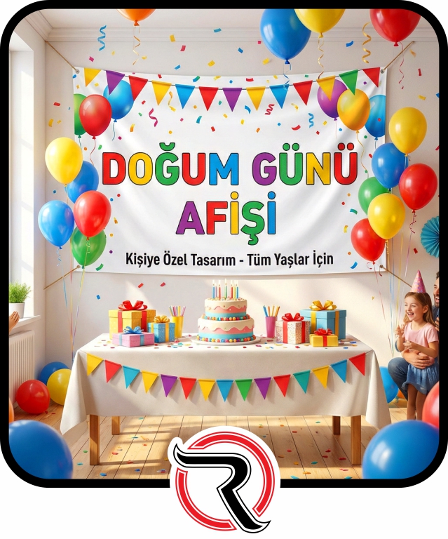 Çorlu Doğum Günü Brandası Dijital Baskı