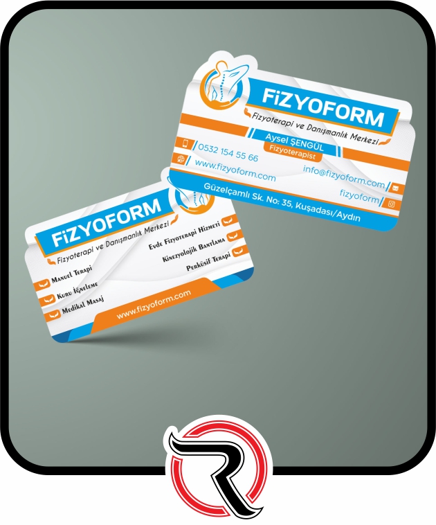 Fizyoterapist Kartvizit Baskı Modelleri